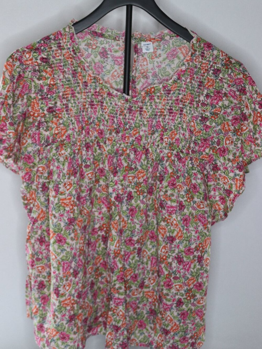 NWT Women's Old Navy Pink Floral Blouse Sz XL